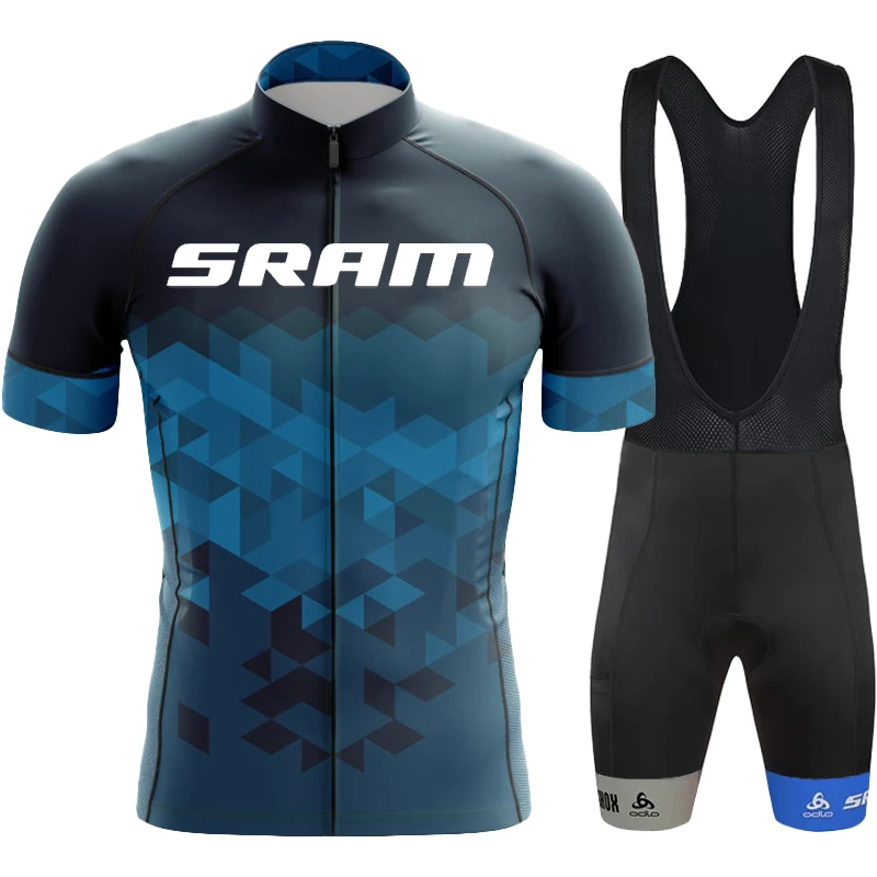Men's Cycling Outfit Set Mtb Suit SRAM Clothing Man Laser Cut Summer Jersey 2025 Bib Road Bike Uniform Blouse Jerseys Clothes 2