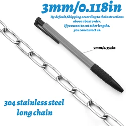 Durable 304 Stainless Steel Rust - Proof Metal Chain - 1M (3mm)