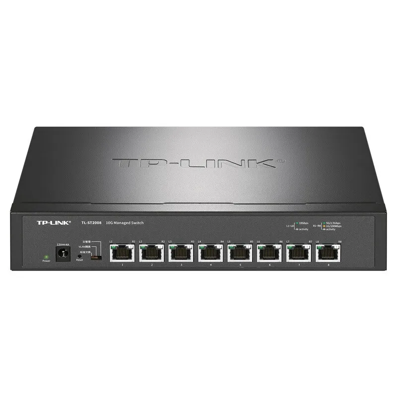 TP-link Tl-st1008/ST2008 10gbe Switch 10 Gigabit Switch 10000mbps Core Lan  8*10gbps RJ45 Port Network Ethernet Hub NAS 10000Mbps