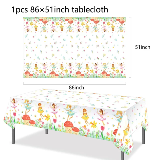 Decorazioni Feste Compleanno A Tema Fata - Set Con Piatti, Tazze, Palloncini E Sfondo Rosa - Foto 11