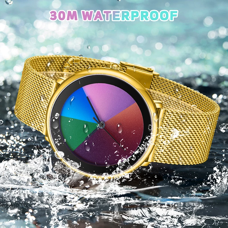 LIGE Elegant Women Watch Top Brand Luxury Ultra Thin Mesh Round Waterproof Watches for Women Fashion Bracelet Quartz Wristwatch