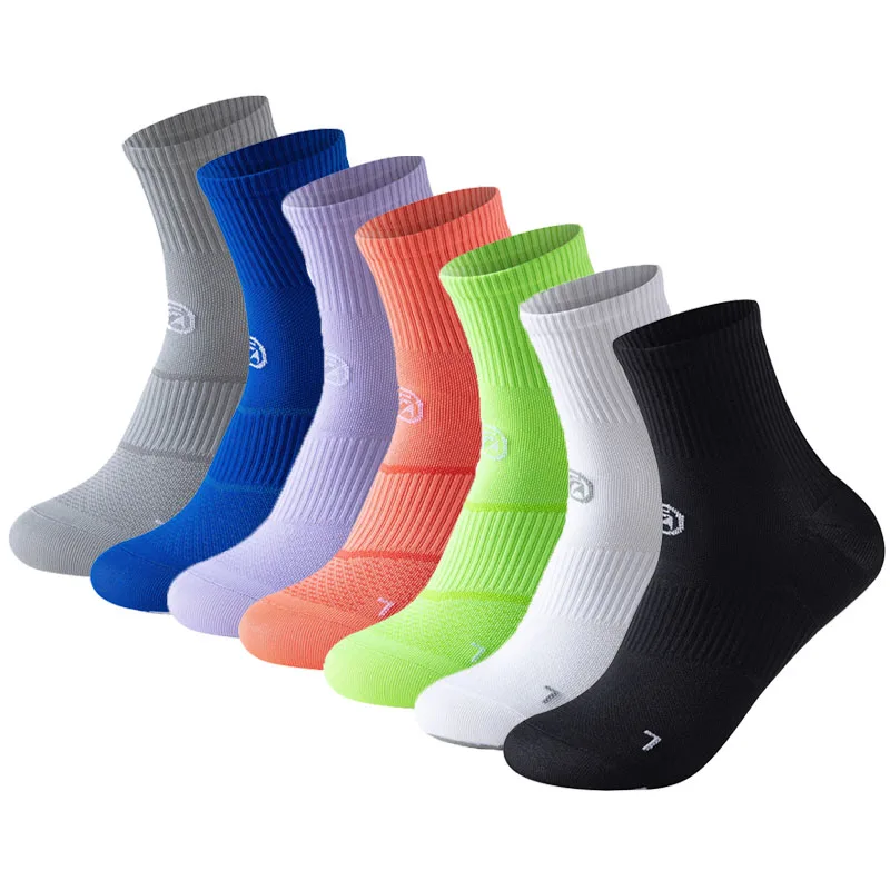Running Socks Performance Marathon Running Compression Socks Men Women Sports Quick Dry Exercise Fitness Training Thin Quarter Socks