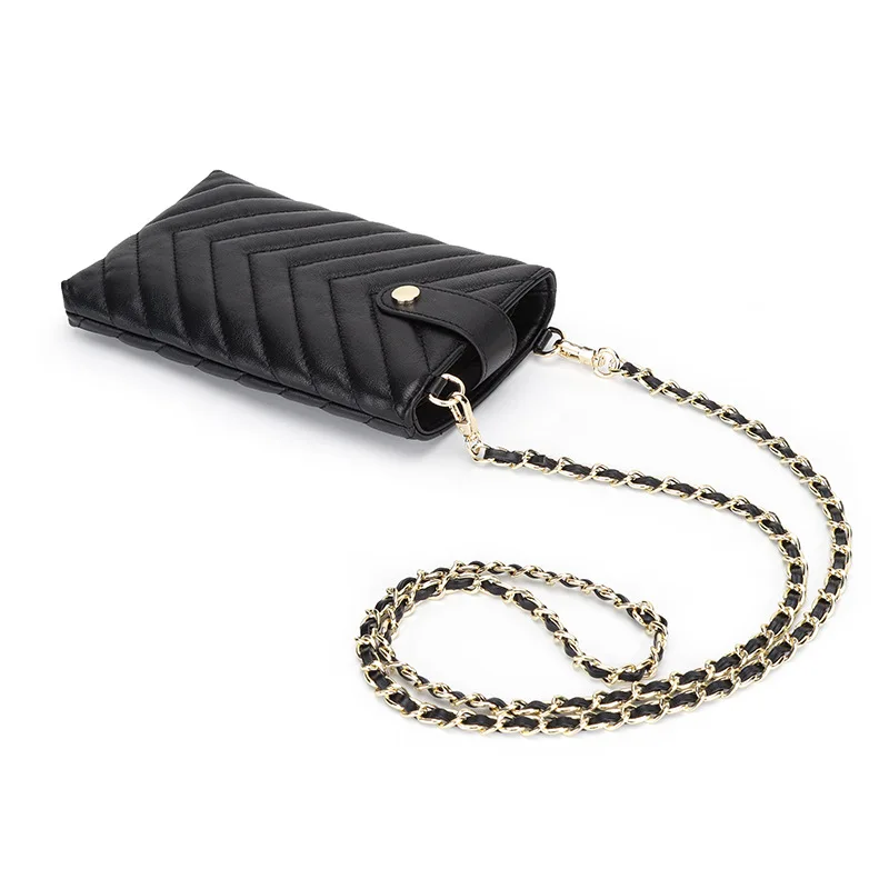 New girl shoulder bags mini sheepskin chain mobile phone women's bag female leather diagonal bag fashion mobile phone bags