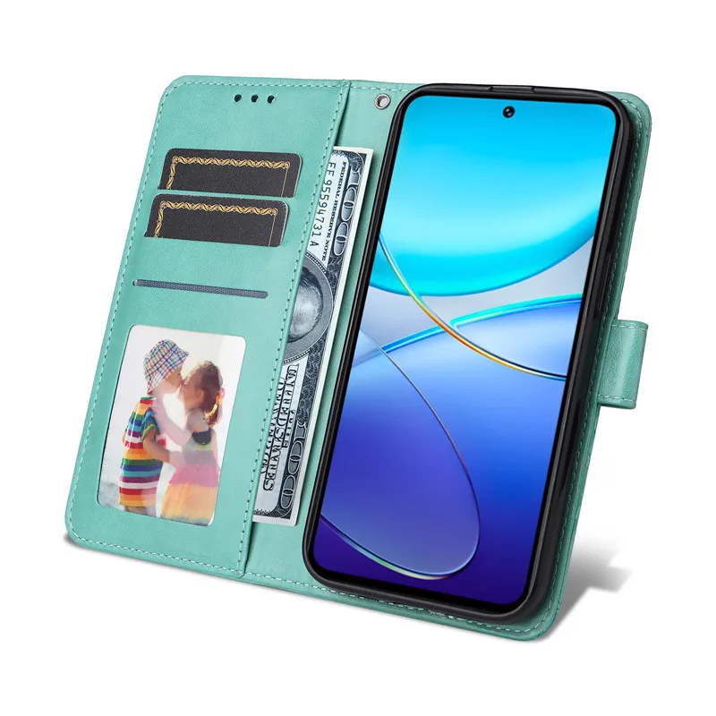 Luxury 3D Sunflower Wallet Flip Phone Case - Shockproof PU Leather Cover
