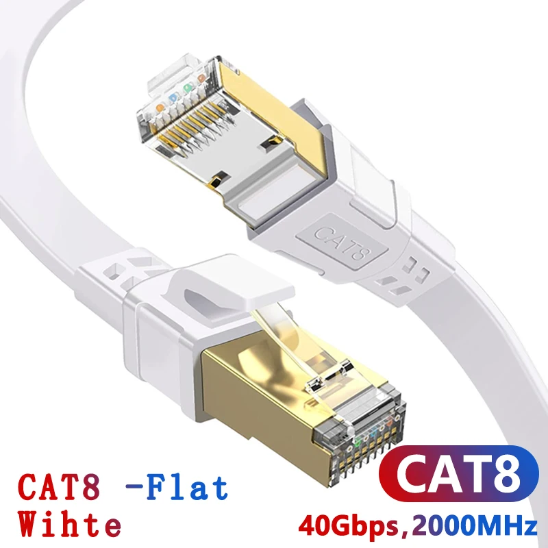 CAT 8 White FLAT
