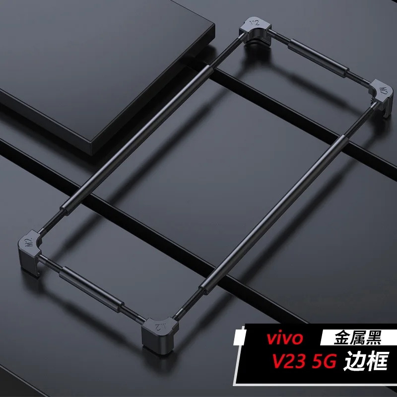 Original Metal Bumper Phone Case For Vivo V23 Pro 5g Stylus Aluminium Frame Protective Cover Fashion Shell