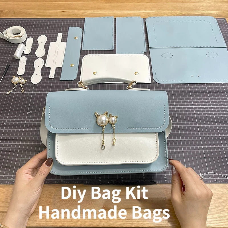  DIY Kelly Bag Purse Wallet Tote Making Kit PU Leather