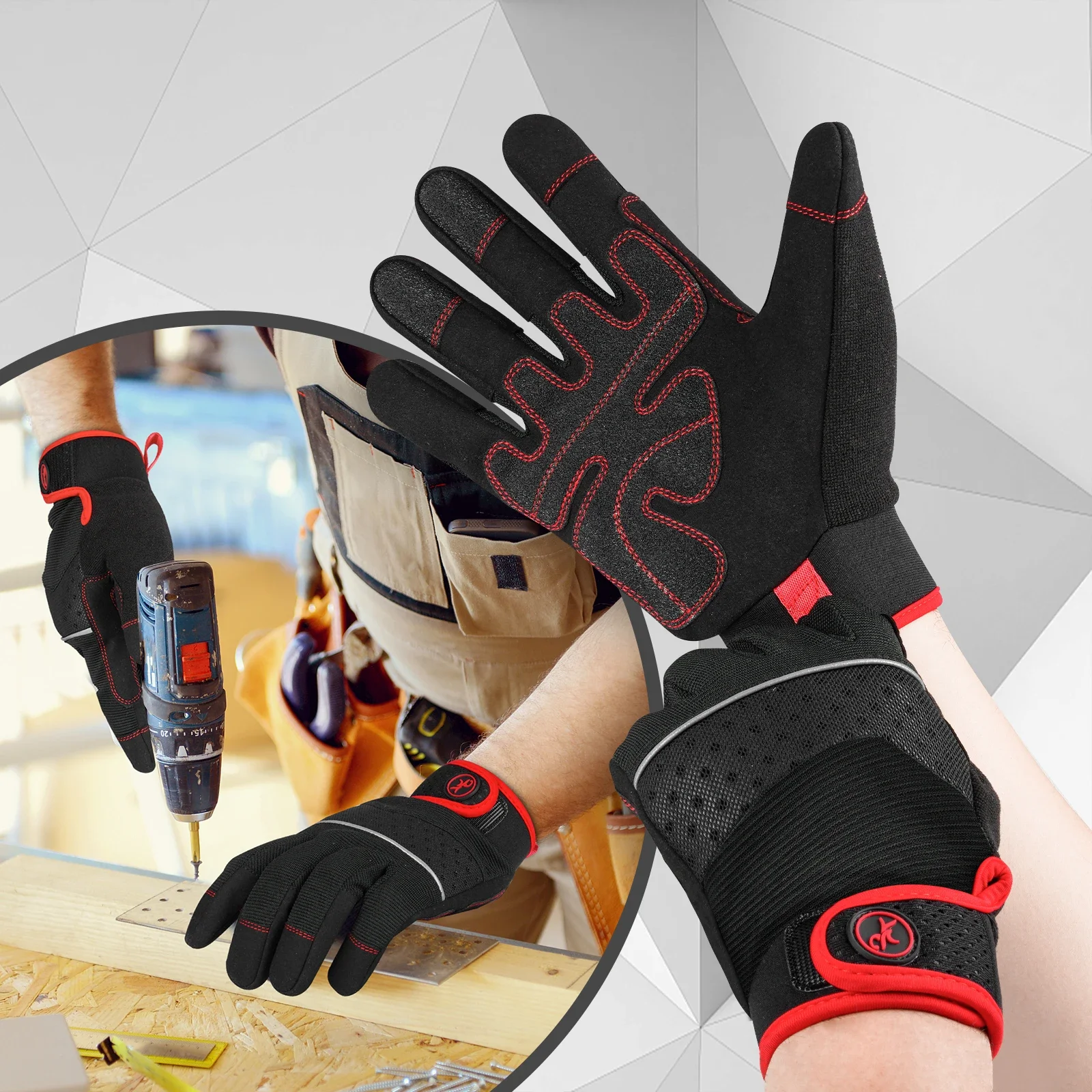 Mechanic Work Gloves for Men Safety Working Gloves TouchScreen work gloves protective gloves
