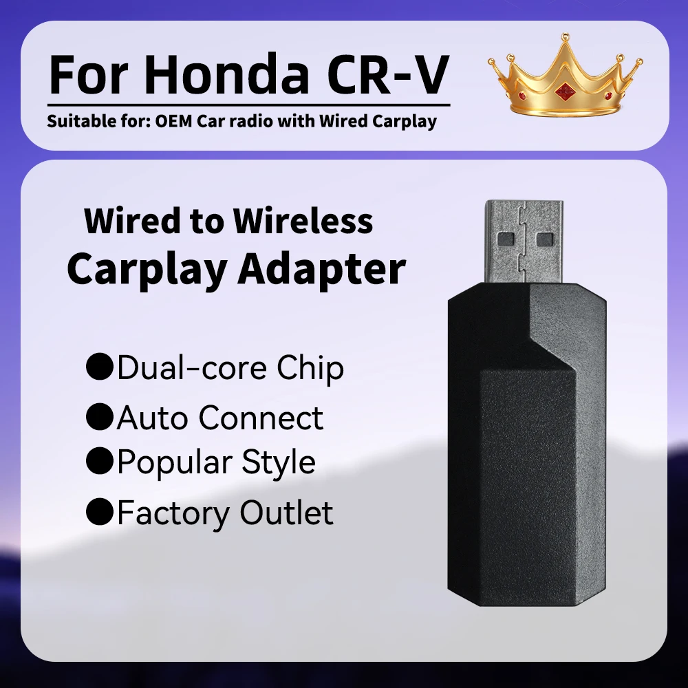 

Smart AI Box Car OEM Wired Car Play To Wireless Carplay Plug and Play Mini Apple Carplay Adapter for Honda CRV CR-V USB Dongle