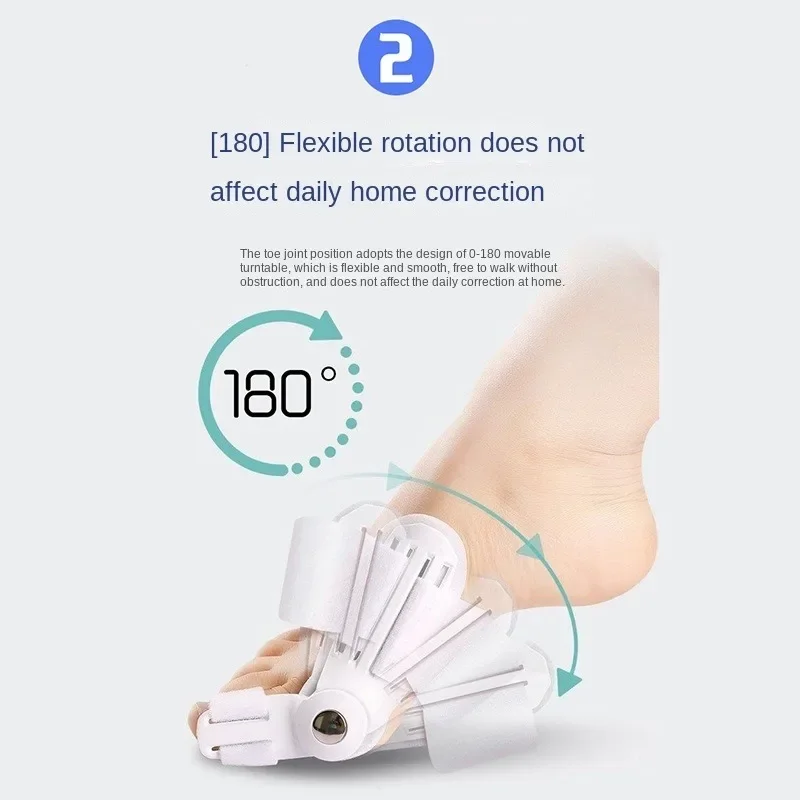 Bunion Corrector Unisex Foot Hallux Valgus Braces Rotatable Toe Separator Straightener Adjustable Pedicure Finger Toe Corrector toe separators,toe corrector,manicure pedicure tools