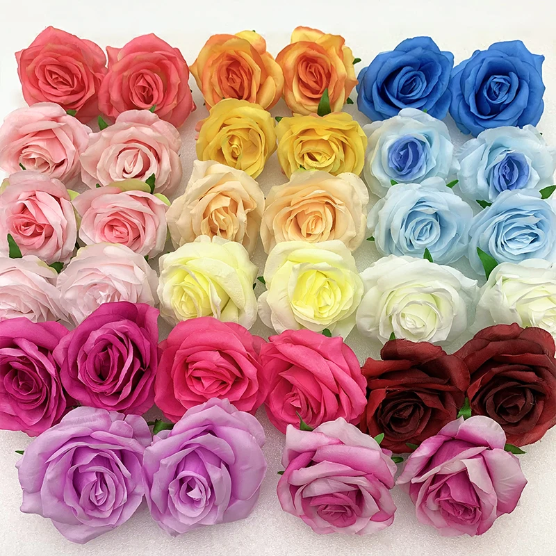 MECCANIXITY Artificial Rose Flower Heads - 72-Pack White Mini Faux Flowers For Wedding & Craft Decor