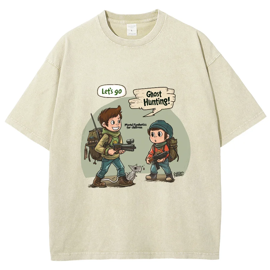 

Футболка потертая с мультяшным принтом Let's Go, новая модная повседневная Уличная одежда оверсайз, Винтажная футболка с коротким рукавом для мужчин и женщин, модель