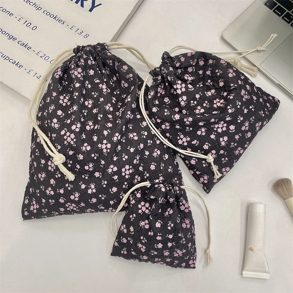 귀여운 꽃 여성 메이크업 가방 파우치 Kawaii 휴대용 세면 용품 화장품 보관..