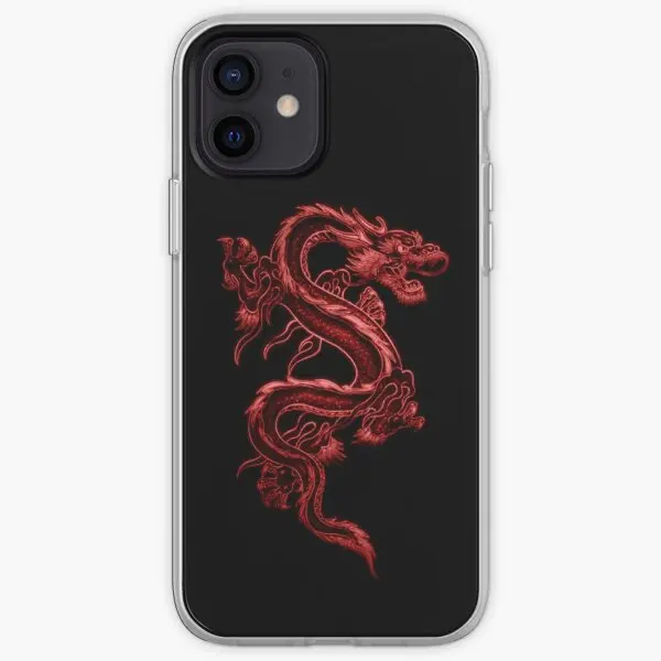 Asian Red Dragon Pattern Iphone Tough Ca Custodia Per Telefono Personalizzabile Per Iphone X Xs Xr Max 6 6S 7 8 Plus 11 12 13 14 Pro Max Mini