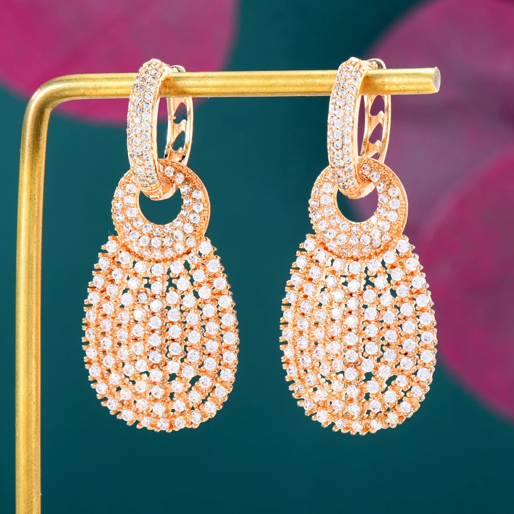 

GODKI Cute Trendy DIY Shiny CZ Original Pendant Earrings for Women Girl Daily High Quality Japanese Korean Gothic Accessories