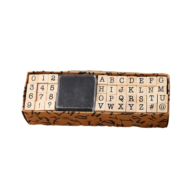 Uxcell Letter Stamps Wood Rubber Stamp Character D Vintage Alphabet Stamps  Set Wooden Stamp Stamper, Brown 