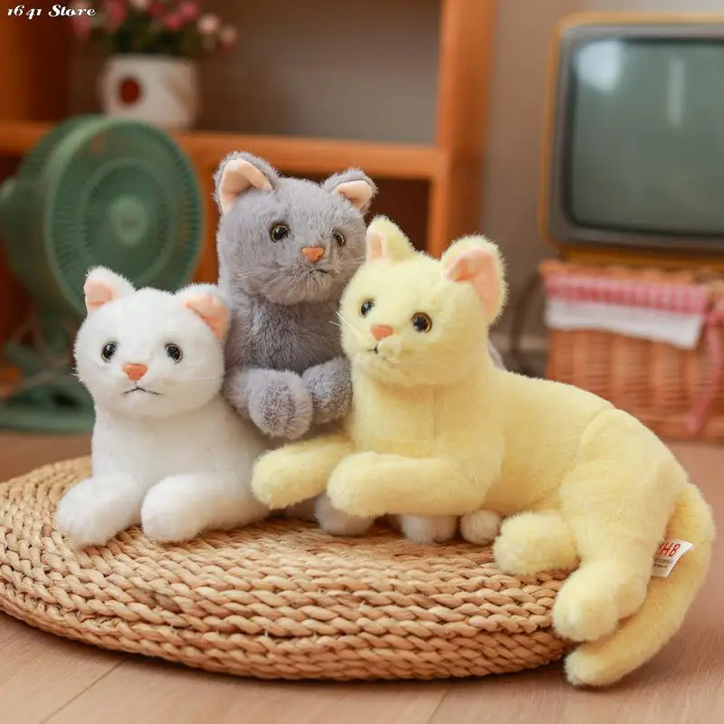 

1 шт. 30 см милая плюшевая кукла-Кот, Имитация мягких кошек, игрушки, мягкие куклы-животные для мальчиков и девочек, подарки на день рождения