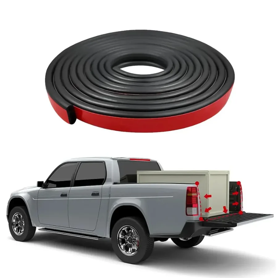 

1.5M Double Bulb Truck Tailgate Weatherstrip Waterproof Weather Strip Car Rubber Strip Seal Epdm Seal Auto Rubber Pickups Truck
