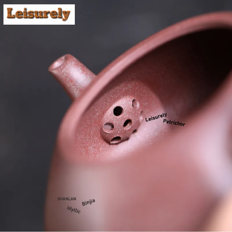 370ml Yixing Purple Clay Teapots Master Handmade Hexagonal Pot Raw Ore Peach Blossom Mud Kettle With Strainer Zisha Tea Set Gift
