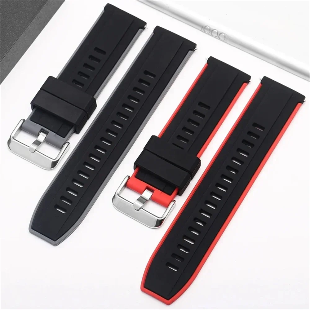Premium 22mm Soft Silicone Sport Watch Strap – Universal Fit