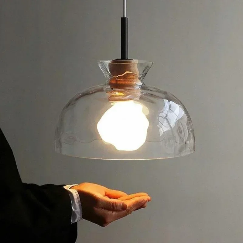 

SANDYHA Nordic Pendant Glass Chandelier Lampara Colgante Techo LED Lamp Bedroom Restaurant Lampe De Chevet Lustres De Plafond