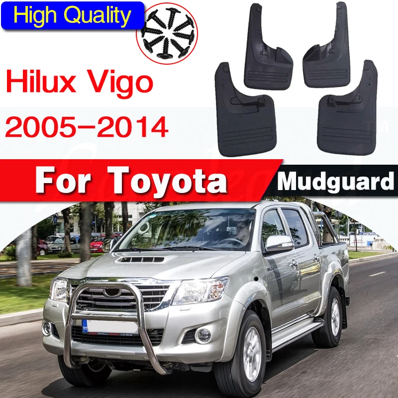 Guardabarros delanteros y traseros para Toyota Hilux accesorios salpicaduras, 4 piezas, 2005 2014| | - AliExpress
