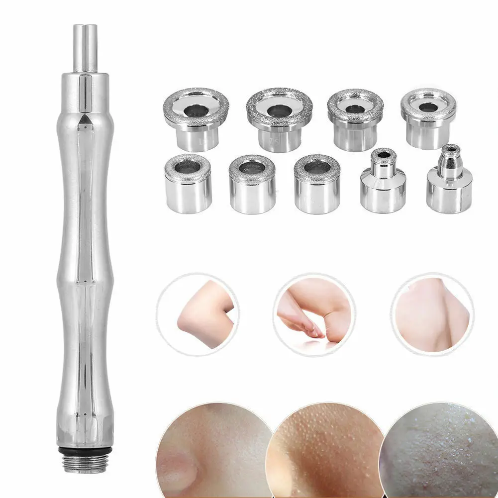 Diamond Microdermabrasion Stainless Steel With 3 Wands And 9pcs Tips Cotton Filters Dermabrasion Facial Clean Skin Rejuvenation