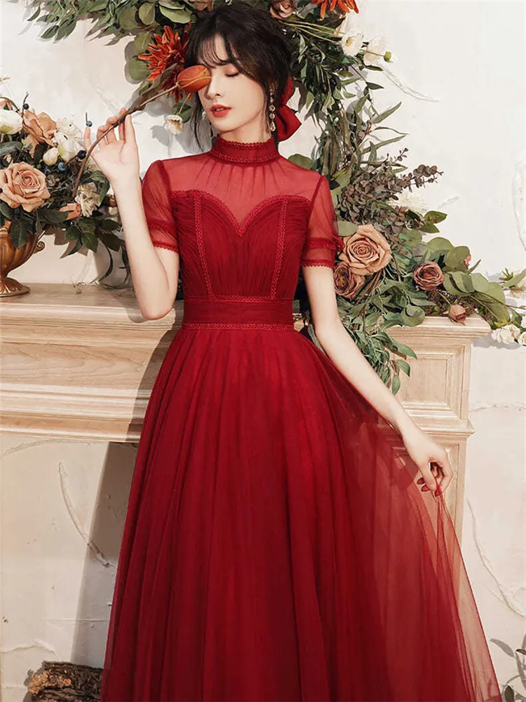 Weinrotes kleid damen Clearance