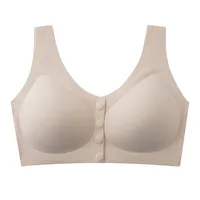 Breast-feeding bra without underwire comfortable close-up front button underwear nursing bra 5