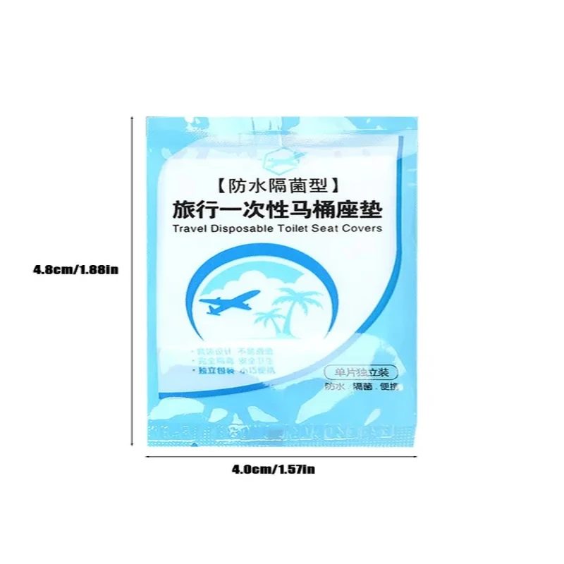 10-100Pcs 방수 일회용 변기 커버 안전 변기 매트 휴대용 여행 캠핑 패드 욕실 액세서리