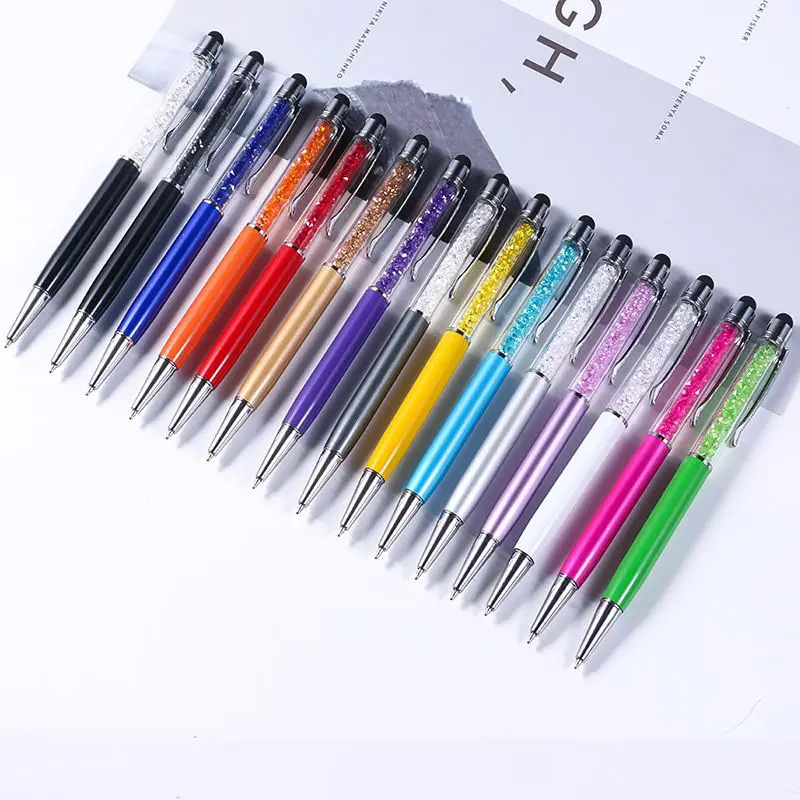 20-100pcs Crystal Ballpoint Pen Crystal Stylus Pen 2-in-1 Writing Touch Screens stylus pen,touch pen,writing pen