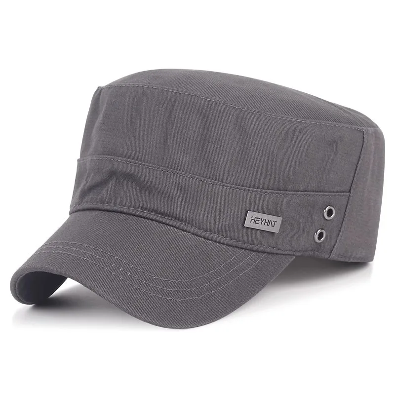 Breathable Simple Flat Top Hat Solid Fishing Cap Adjustable Baseball Cap Visor Hat Grandpa Hat Sunshade Hat Unisex Sunscrean