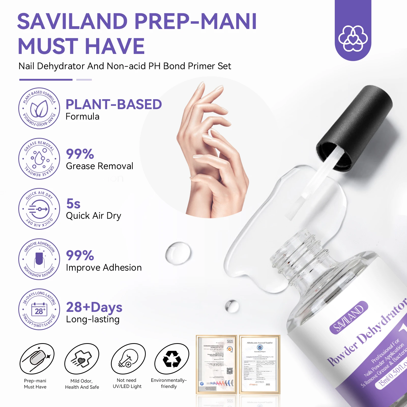 Nail Primer Nail Dehydrator for Acrylic Powder