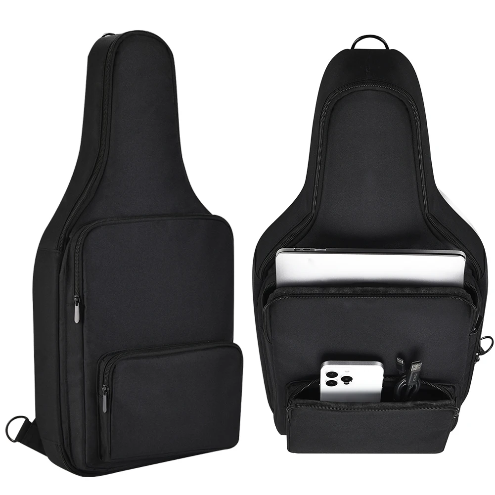 Shoulder Bag Backpack Shockproof Guitar Bag Anti-Scratch Guitar Case with Accessory Pockets for PDP Riffmaster Guitar Controller