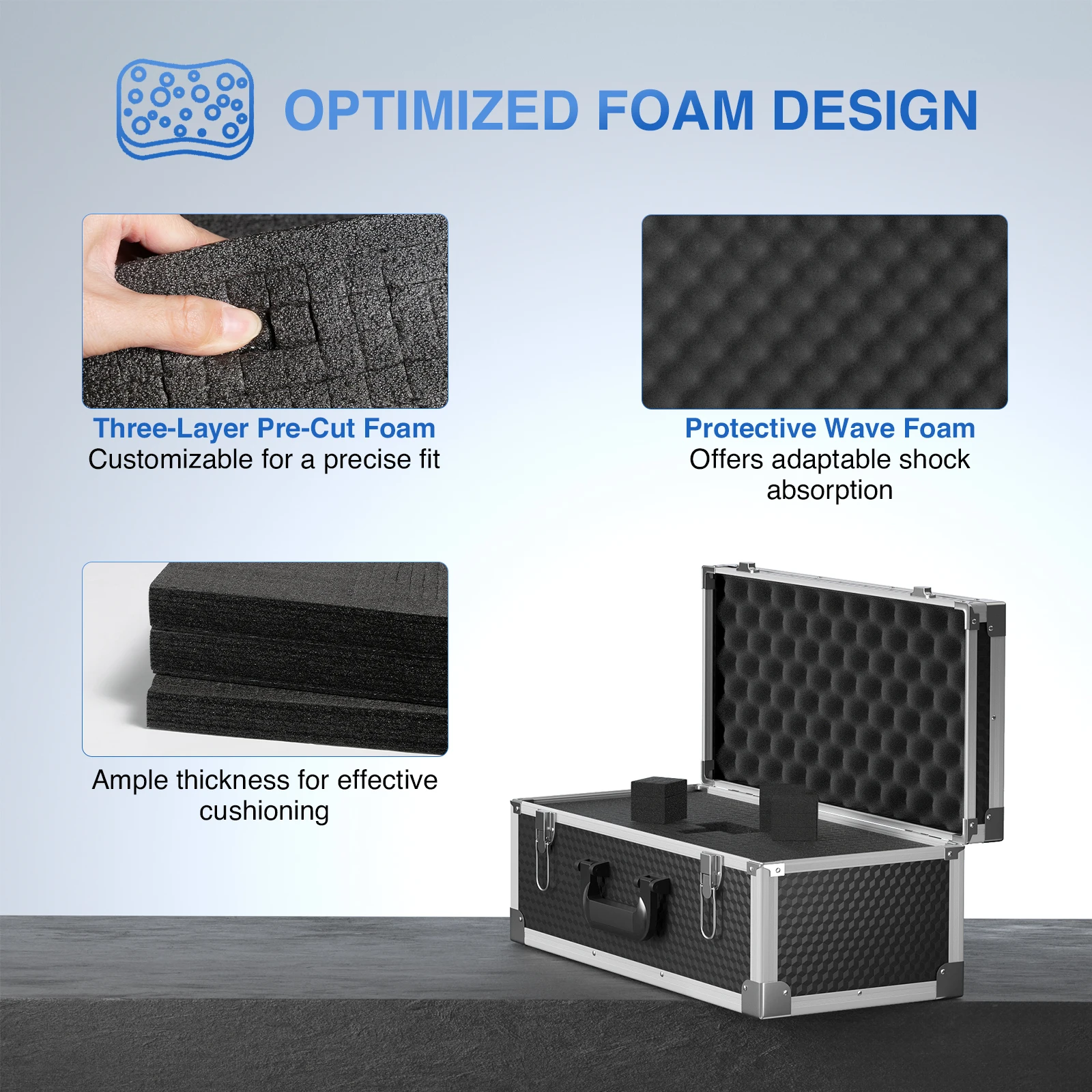 PCSE-XL Extra Large Size Carrying Case w/ Pre-cut Three-Layer Foam