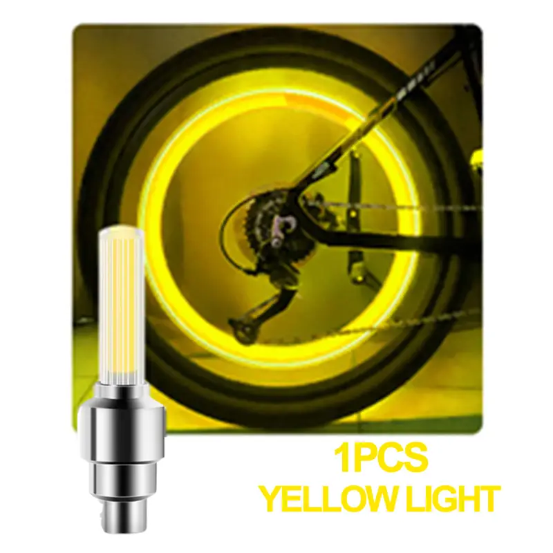 LED Bicycle Valve Light, Neon Bicycle Spoke Light, Bicycle Tire Valve Light, Night Riding Warning Light Bicycle Accessories - Image 8