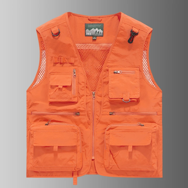 Men's Leisure Vest Tooling Style Multi-Pocket Casual Loose Cooling Fisherman Vest