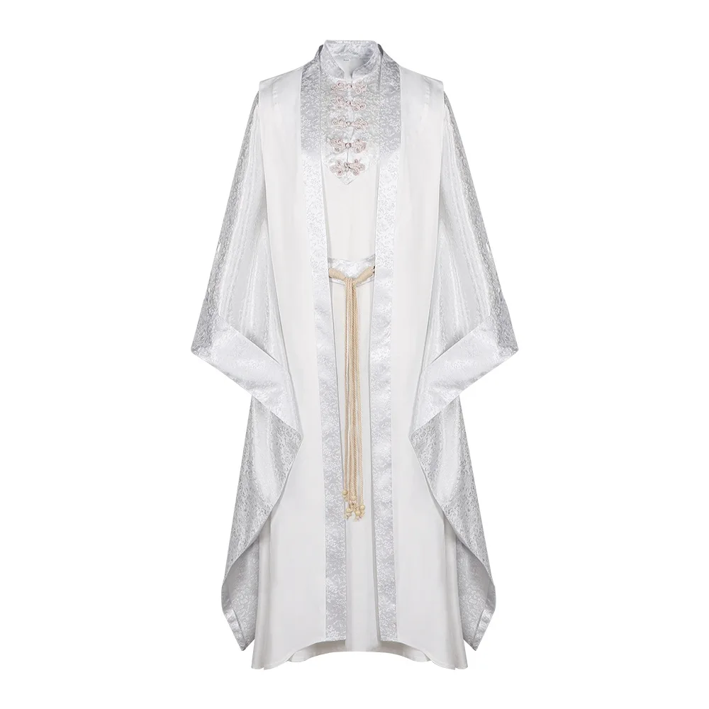 Costume da Saruman per Halloween, Abito Bianco da Uomo, Travestimento per Feste di Carnevale e Halloween, Outfit da Saruman