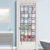 1x 24 Grid Wall-mounted Sundries Shoe Organiser Fabric Closet Bag Storage Rack Mesh Pocket Clear Hanging Over The Door Cloth Box 3