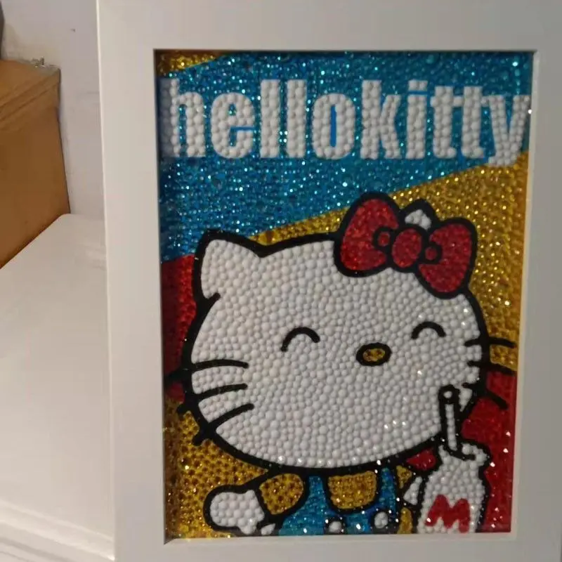 ハローキティアッシュダイヤモンドコラボ ハローキティステッチダイヤモンド描画kt猫、子供のための誕生日