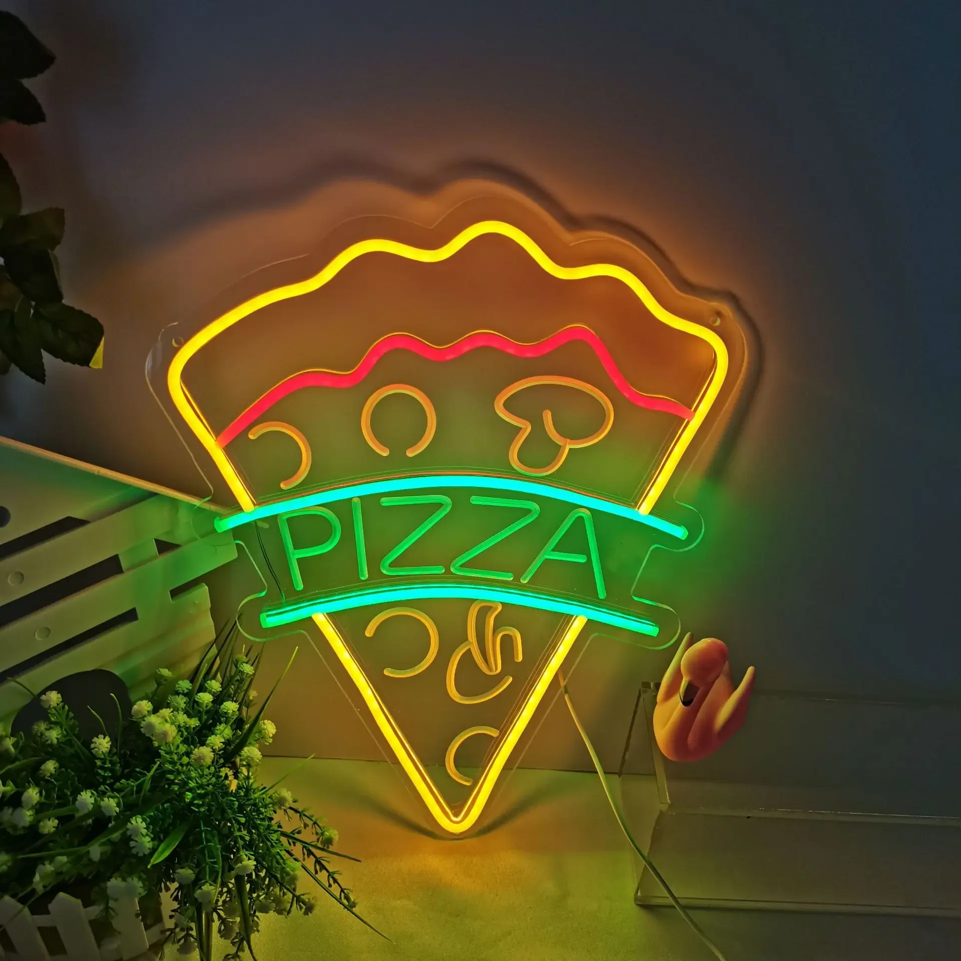 L&WB Neon Light LED Hot Dog Shape Segno al Neon Segni Appeso Decorazione Neon Light per Ristoranti, Bar, Camion per Fast Food, Feste Picnic, 60 * 30 Cm