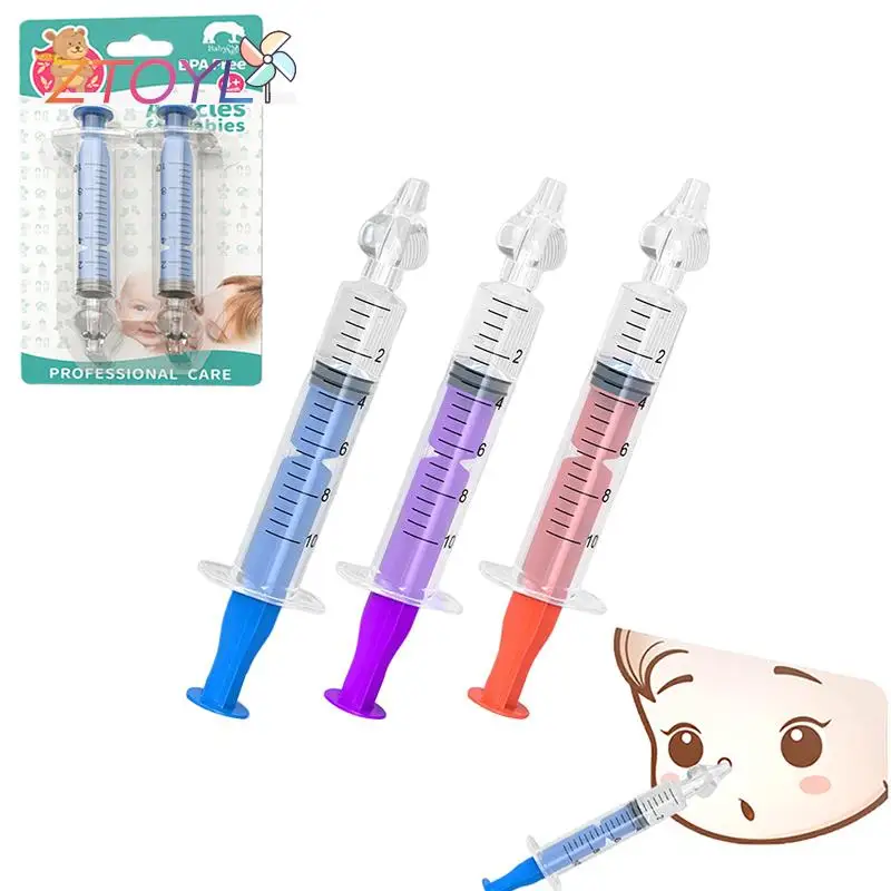 Irrigateur Nasal Professionnel avec Seringues pour Bébé et Nourrisson, Nettoyant Nasal Sûr pour Nouveau-Nés, 10ml, 2 Pièces