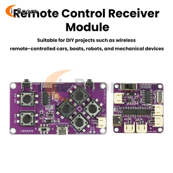 Kit Telecomando Wireless 2.4G con 4 Motori, Controller Multifunzione con Interfaccia XH2.0 per Auto e Barche RC