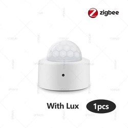 Smart Home Zigbee 3.0 PIR Motion Sensor with Infrared Detection and Smart Life App Integration (With Lux)