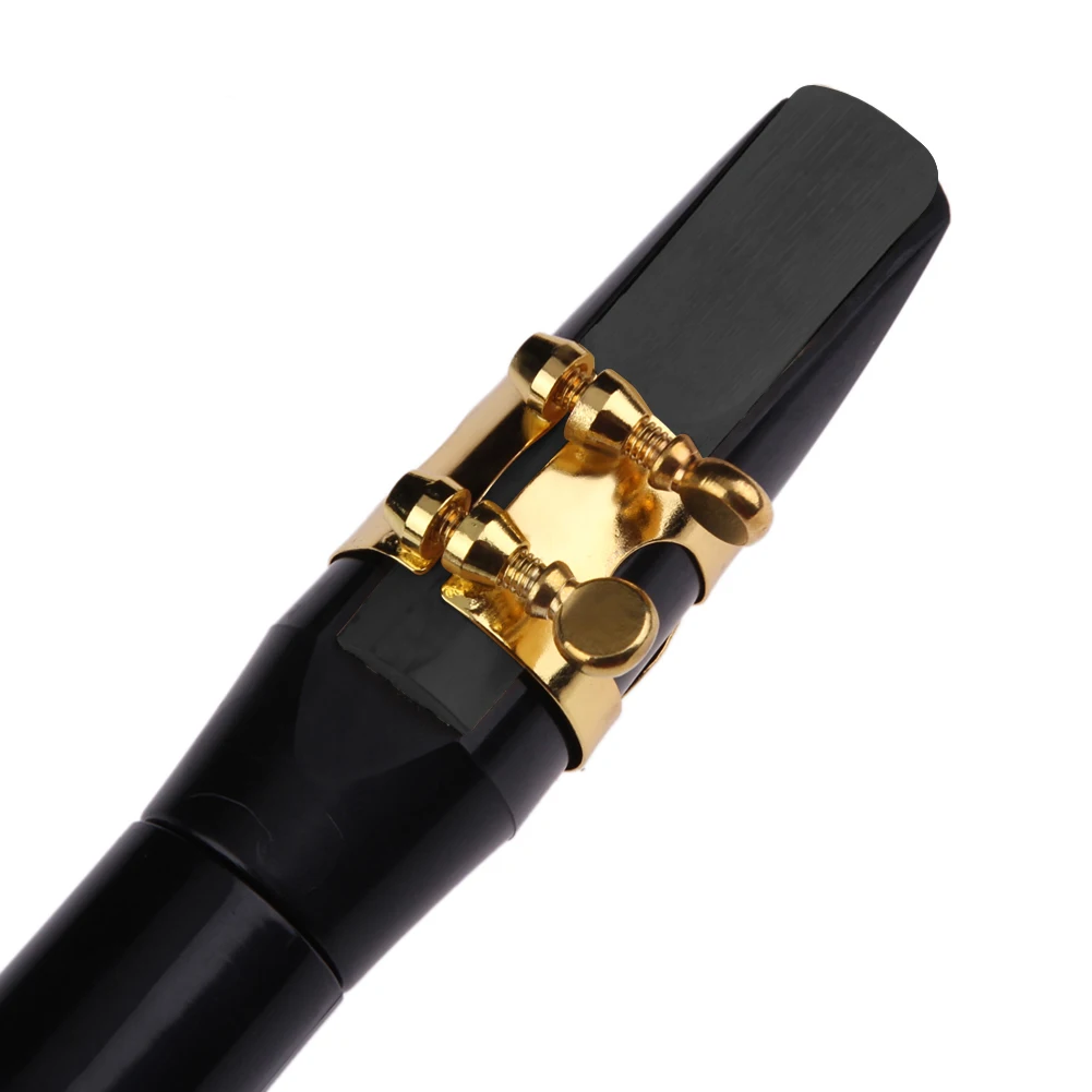 Mini Pocket Bb Saxophone Alto Mouthpiece ABS Sax With 5 Reeds Black Saxophone Set Woodwind Musical Instruments Accessories