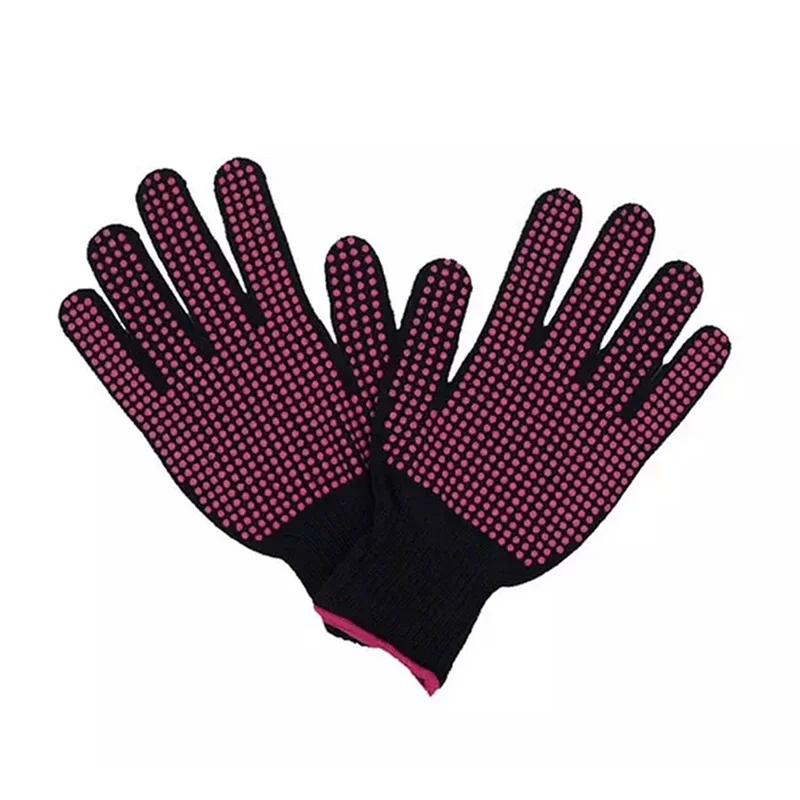 Non-slip Gloves for Hairdressing Double Bead Perm Curling Iron Hair Straightener High Temperature Insulated Barbecue Gloves