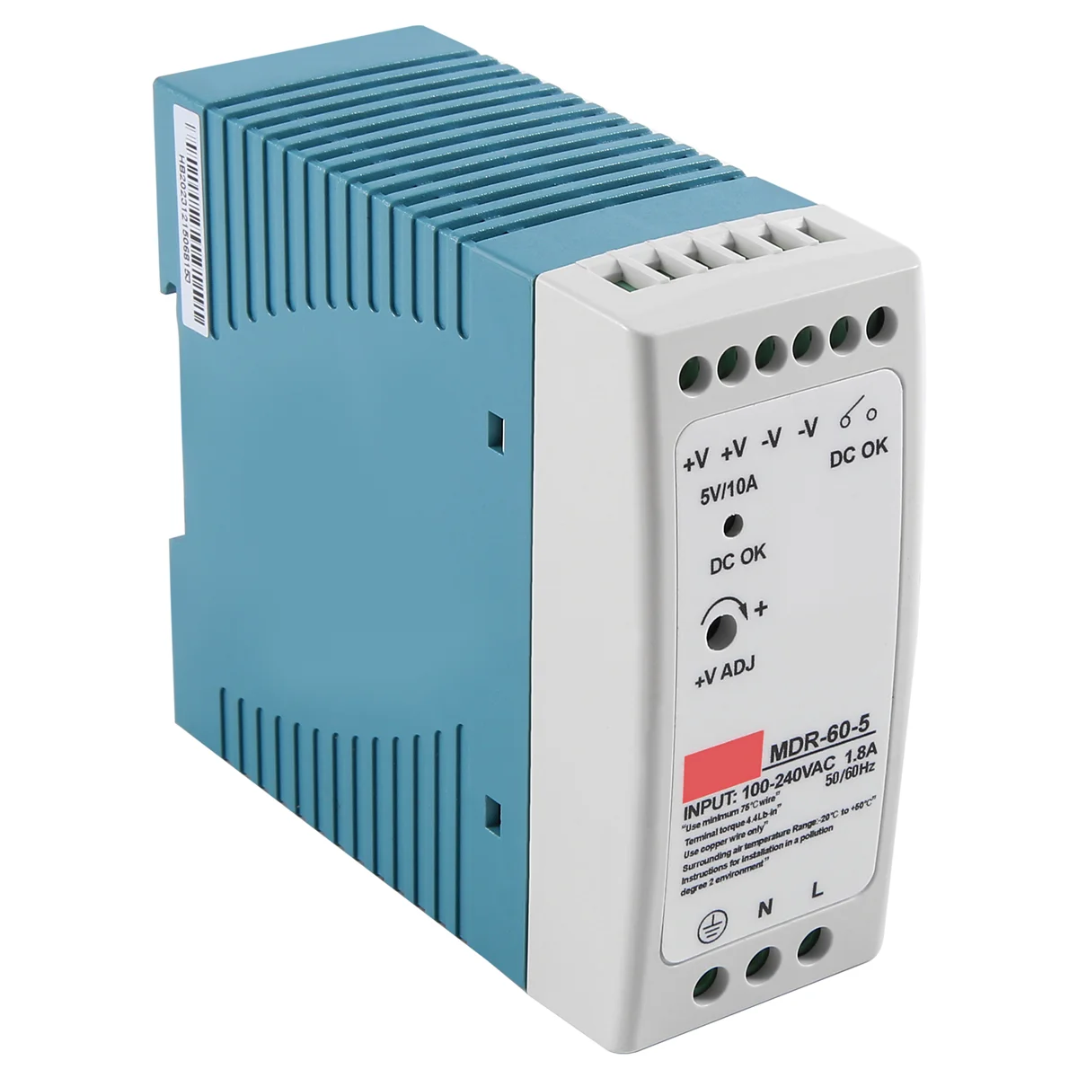 MDR-60 AC-DC 드라이버 전압 조정기 전원 공급 장치, 5V 60W Din 레일, 110V 220V