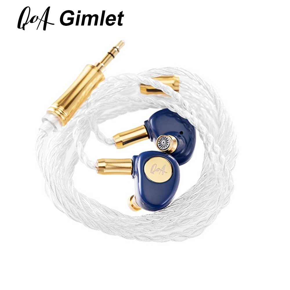 

KINERA QoA Gimlet HIFI in Ear Earphones 10mm LCP Dynamic Driver 4-core OFC Silver Plated Monitor Headphone Cable