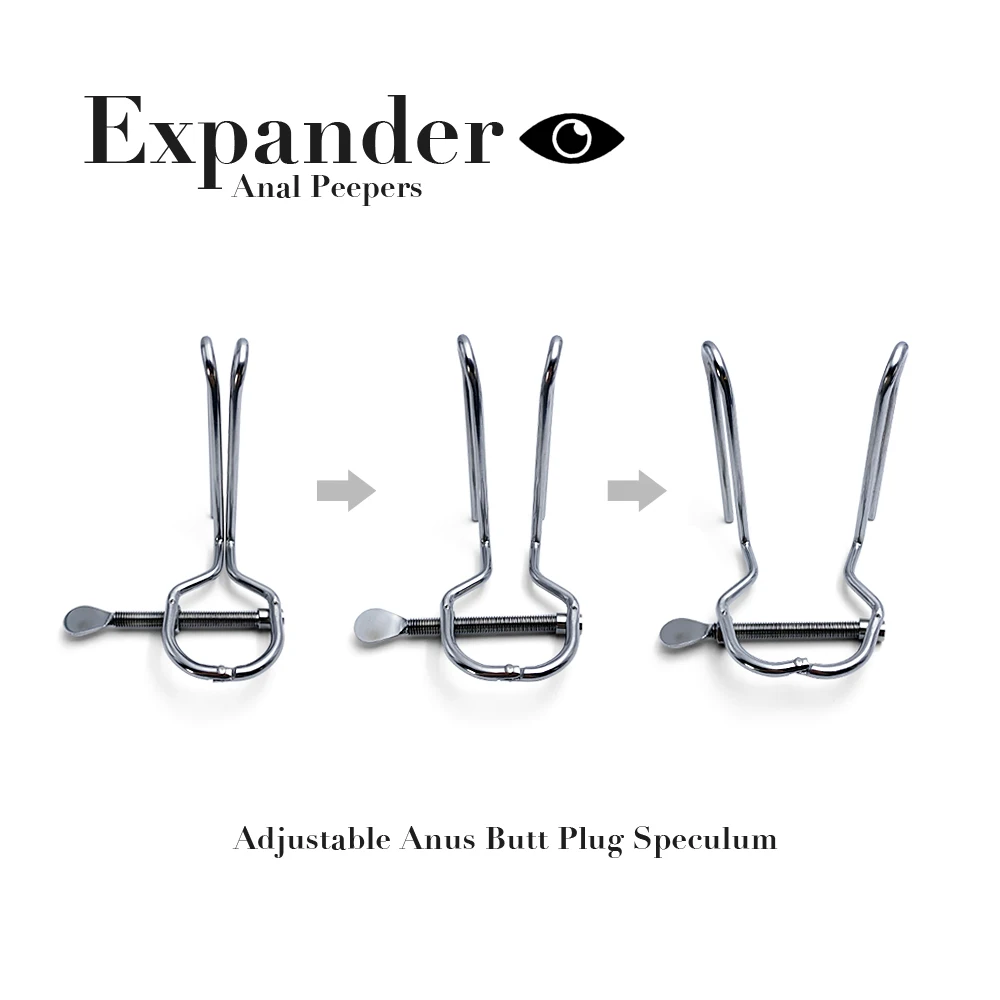 Stainless Steel Anal Vagina Spreader Expander Adjustable Anus Butt Plug Speculum BDSM SM Adult Sex Toys for Men Women Gay anal plug dilator