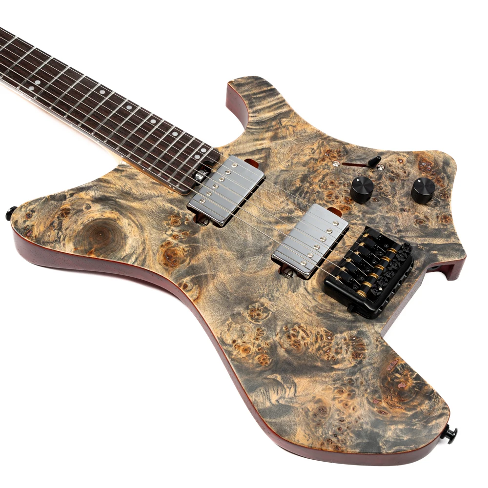 EART ギター GW2 ヘッドレスエレキギター 5 ピースローストメイプル